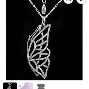 Pandora butterfly necklace